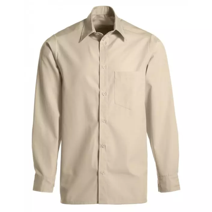 Kentaur langærmet service skjorte, Creme, large image number 0
