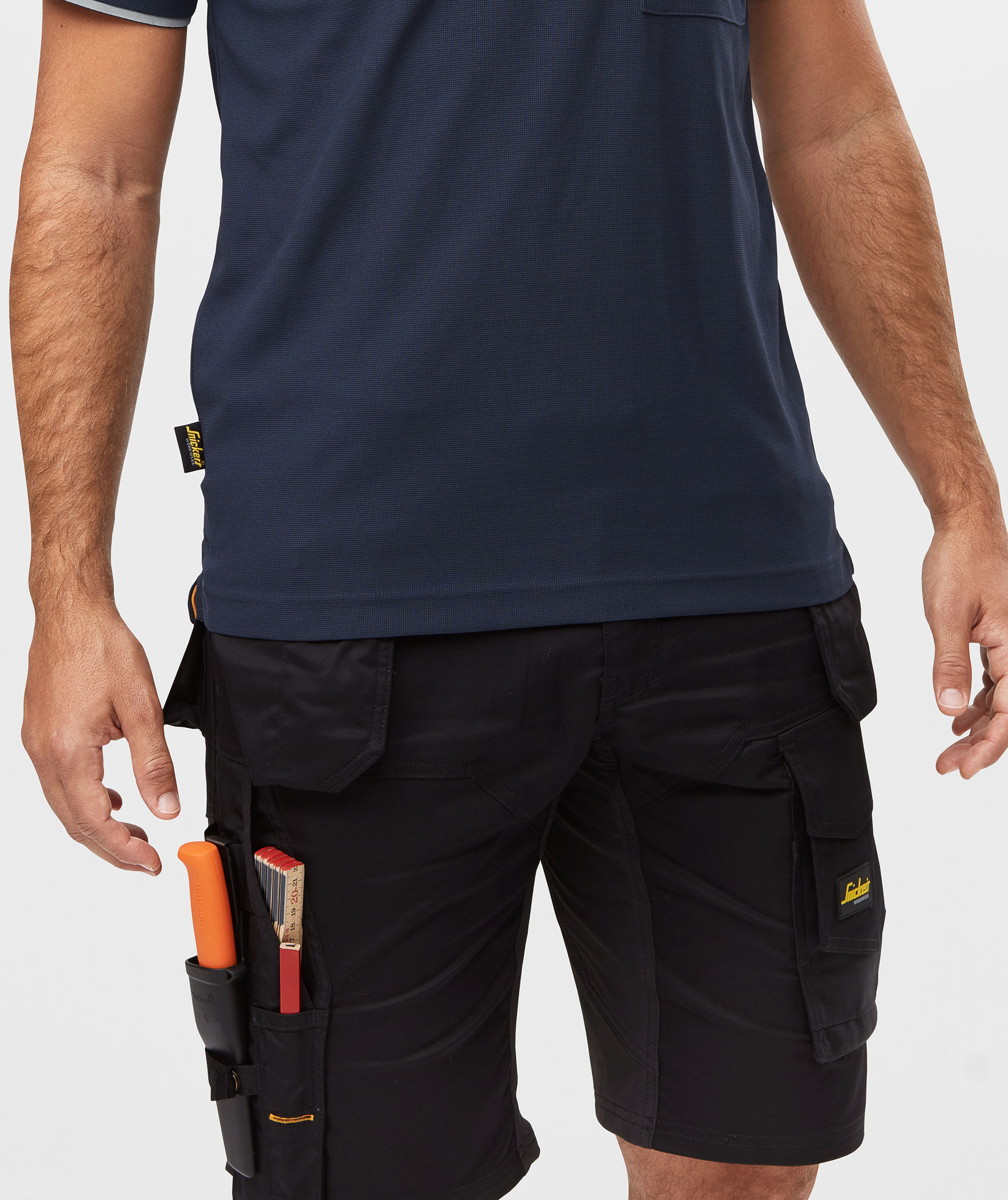 Snickers AllroundWork craftsman shorts 6151, Black, large image number 1