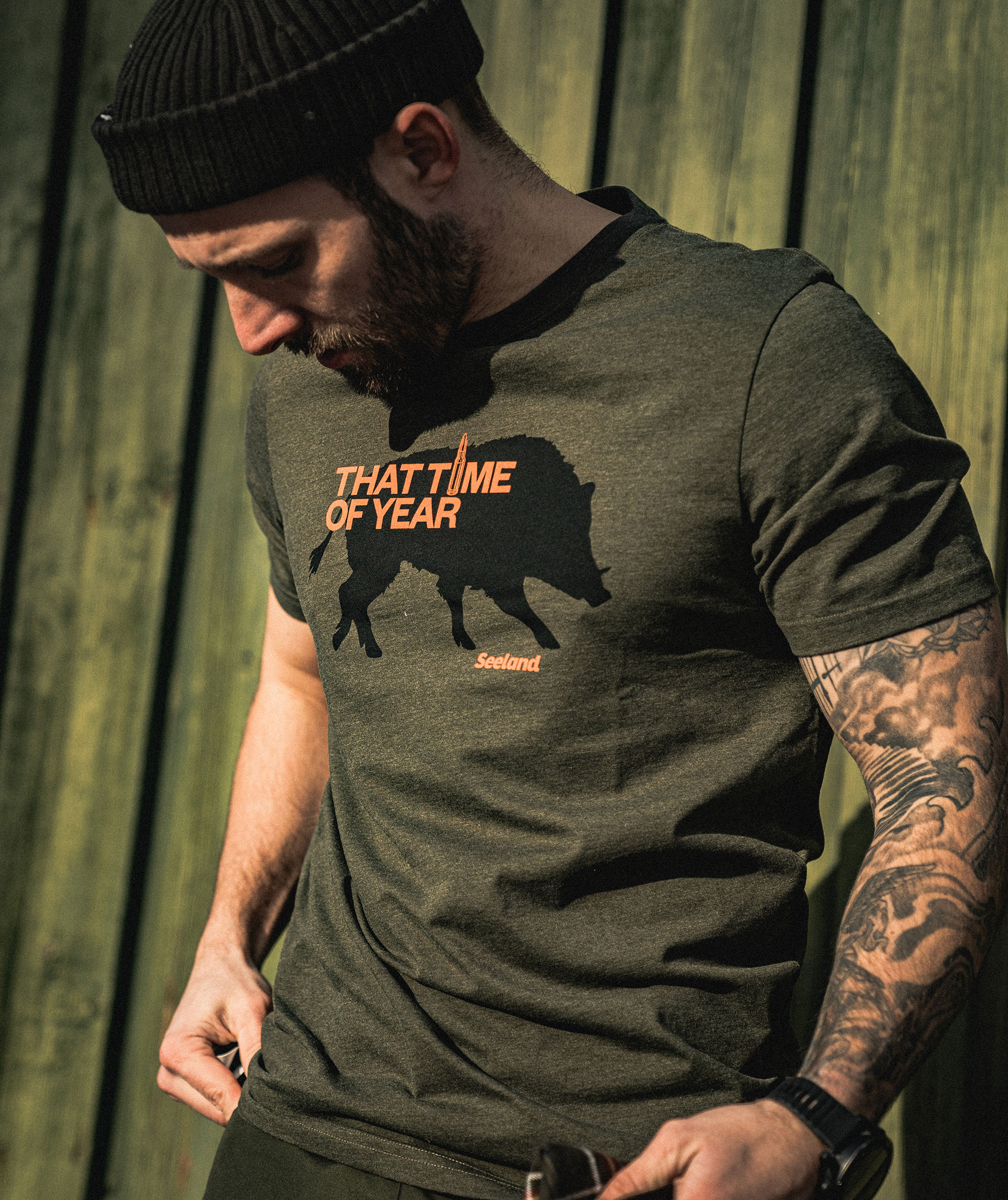 Seeland That Time T-shirt, Pine Green Melange, large image number 3