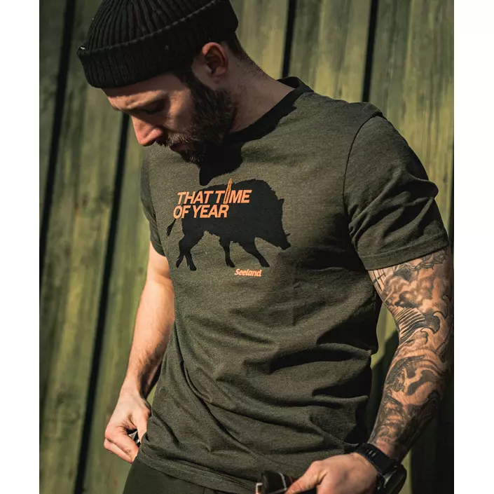 Seeland That Time T-shirt, Pine Green Melange, large image number 3