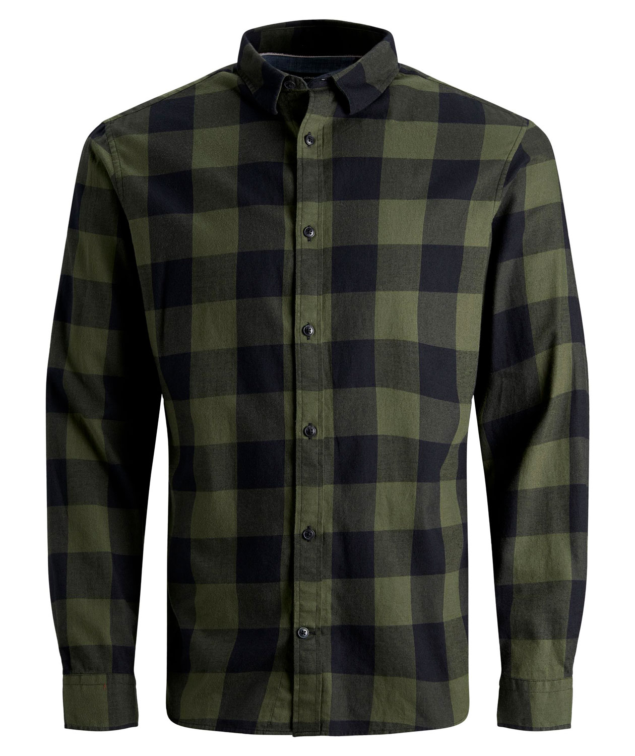 Jack & Jones JJEGINGHAM Slim fit twill skogsarbetare skjorta, Dusty Olive, Dusty Olive, swatch