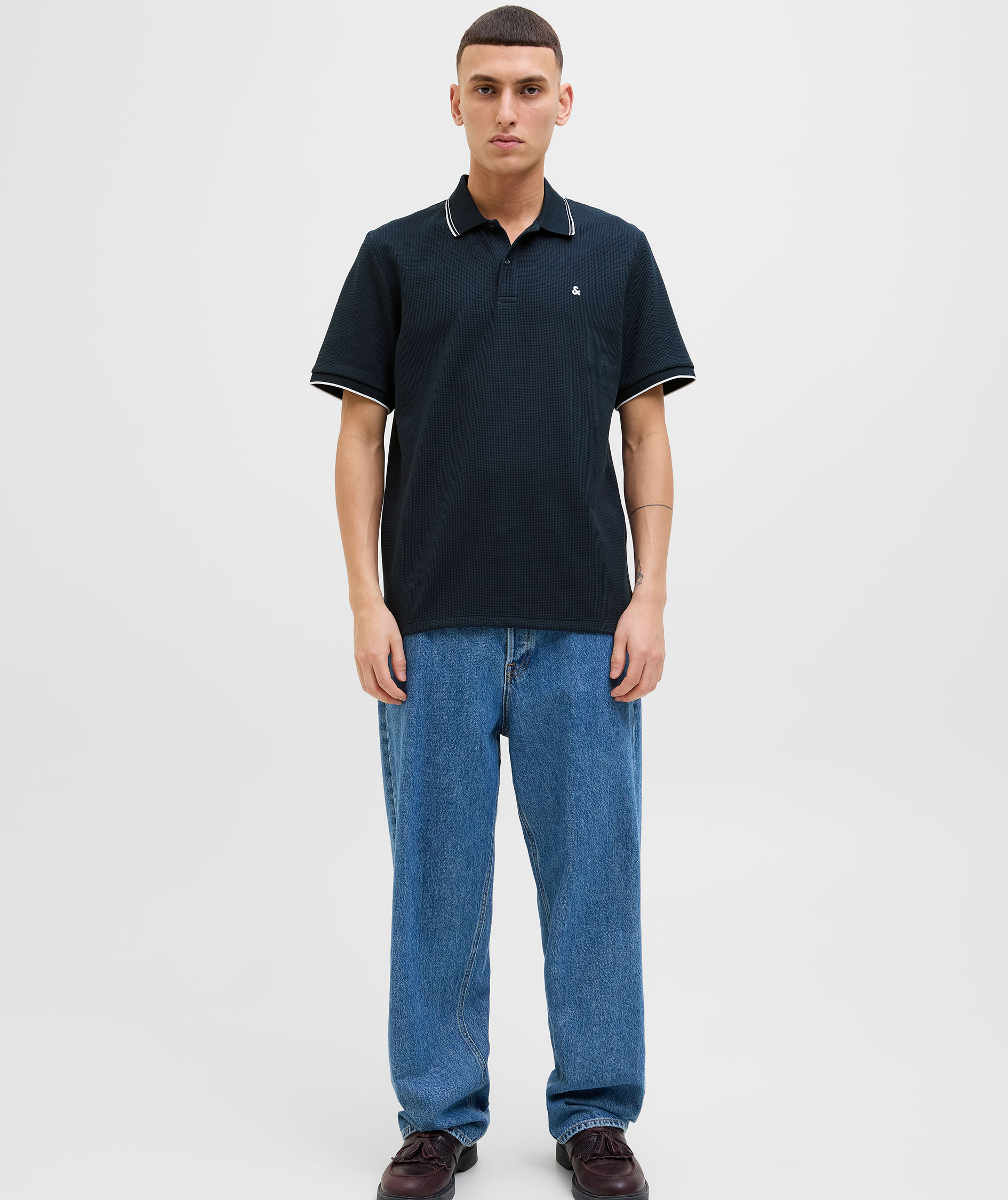 Jack & Jones JJEAUSTIN Polo shirt, Sky Captain, large image number 6
