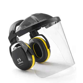 Hellberg Secure 2H PC høreværn + visir, Sort/Gul