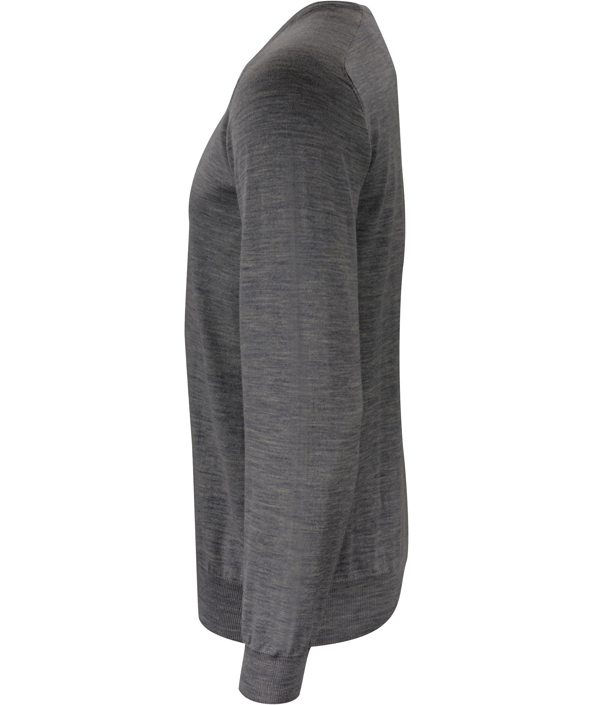 J. Harvest & Frost stickad tr&ouml;ja med merinoull, Dark Grey Melange, large image number 2