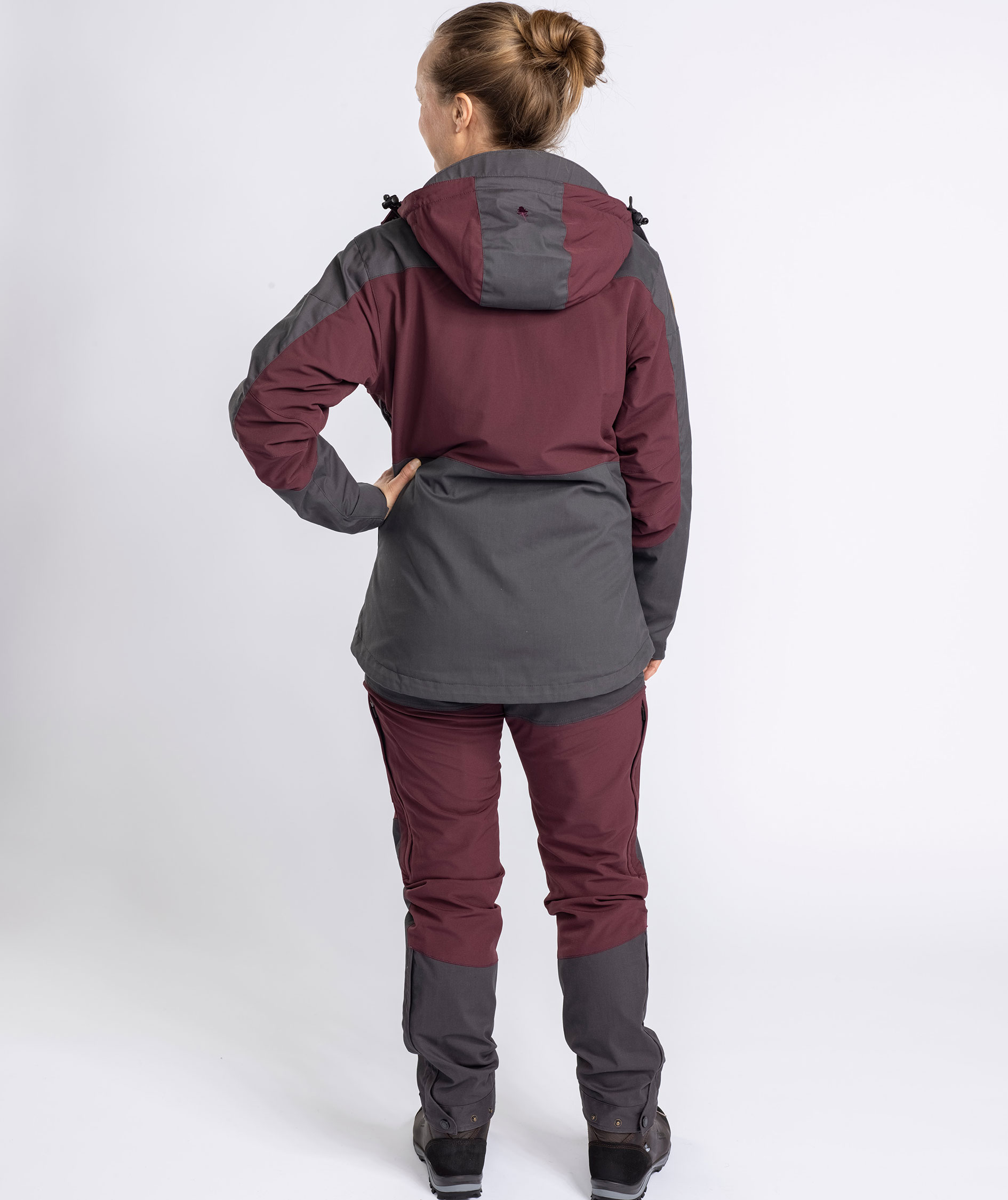 Pinewood&nbsp;Finnveden Hybrid Extreme damejakke, Earth Plum/Dark Anthracite, large image number 8