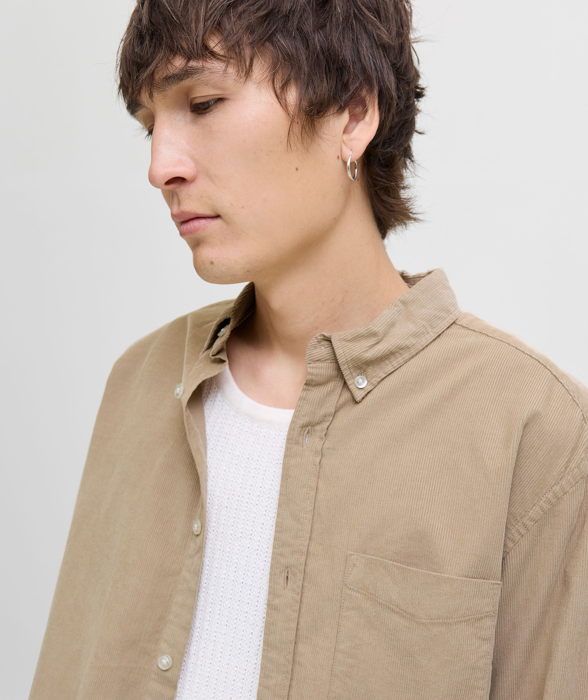 Jack & Jones JJECLASSIC Corduroy shirt, Crockery, large image number 3