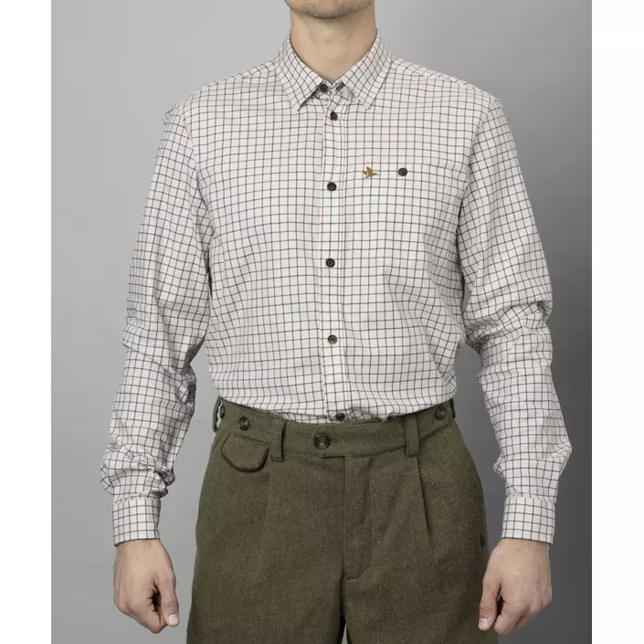 Seeland Oxford Shooting skjorta, Grape leaf/Terracotta check, large image number 8