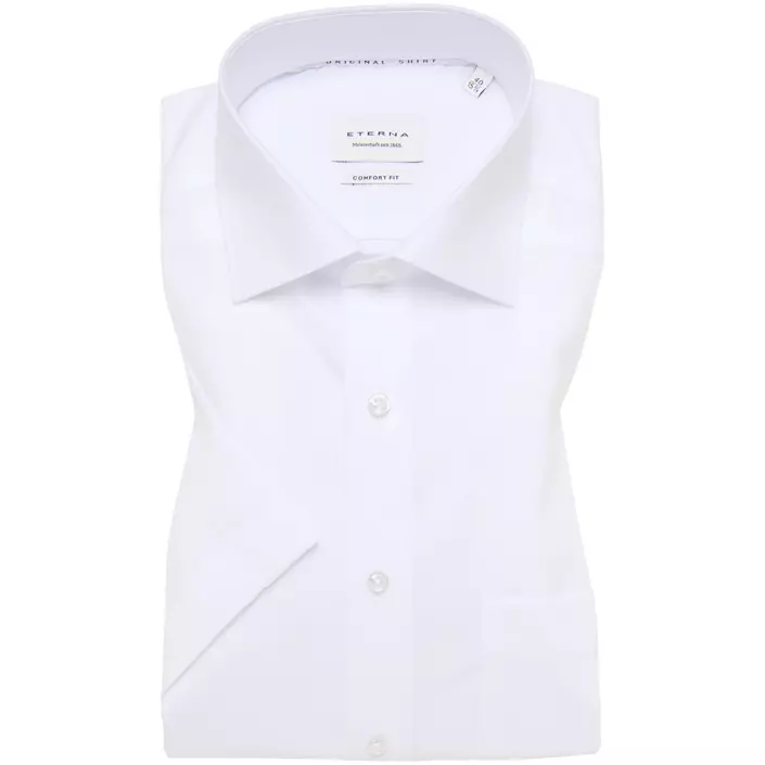 Eterna Uni Comfort fit kortærmet Poplin skjorte, White , large image number 5