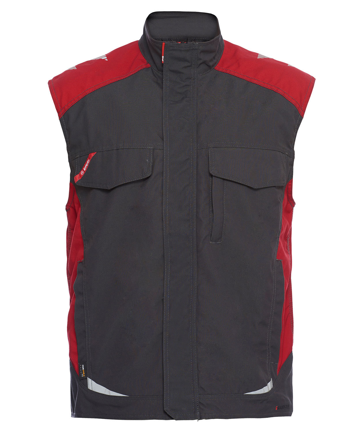 Engel Galaxy work vest, Antracit Grey/Tomato Red