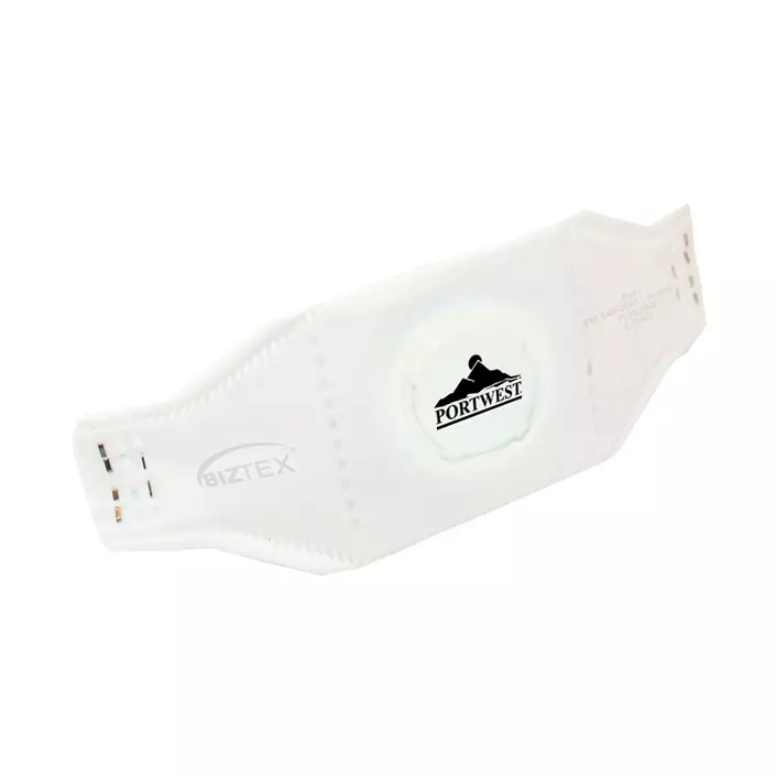 Portwest 10er-Pack faltbar Staubmaske FFP3 mit Ventil, Weiß, Weiß, large image number 1