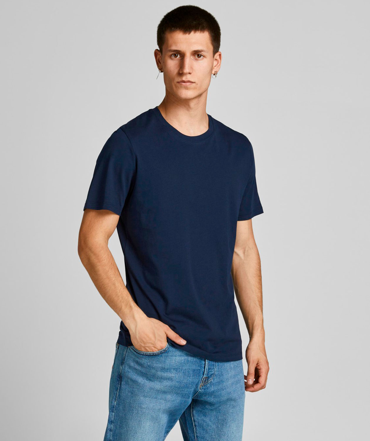 Jack & Jones JJEORGANIC 5-pack T-shirt, White/Navy/Black, large image number 2