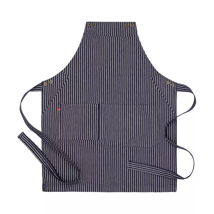 Segers bröstlappsförkläde med ficka, Striped Denim, Striped Denim, large image number 0