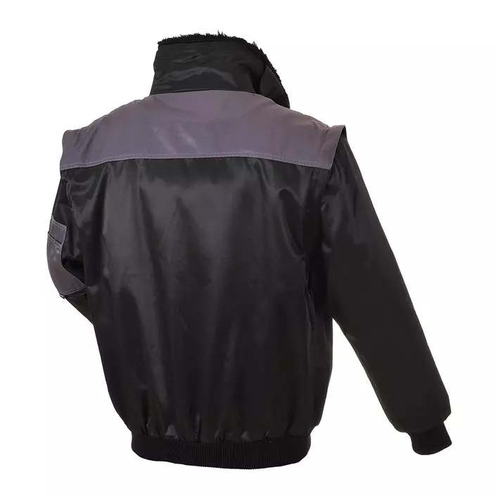 Portwest Two Tone pilot jacket, Black/Grey, large image number 1