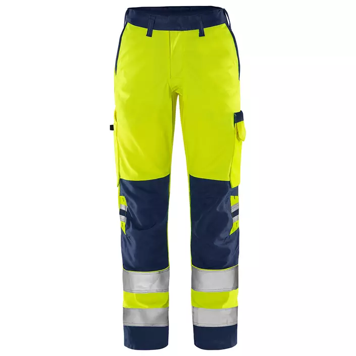 Fristads Green women's work trousers 2642 GPLU, Hi-Vis yellow/marine, large image number 0