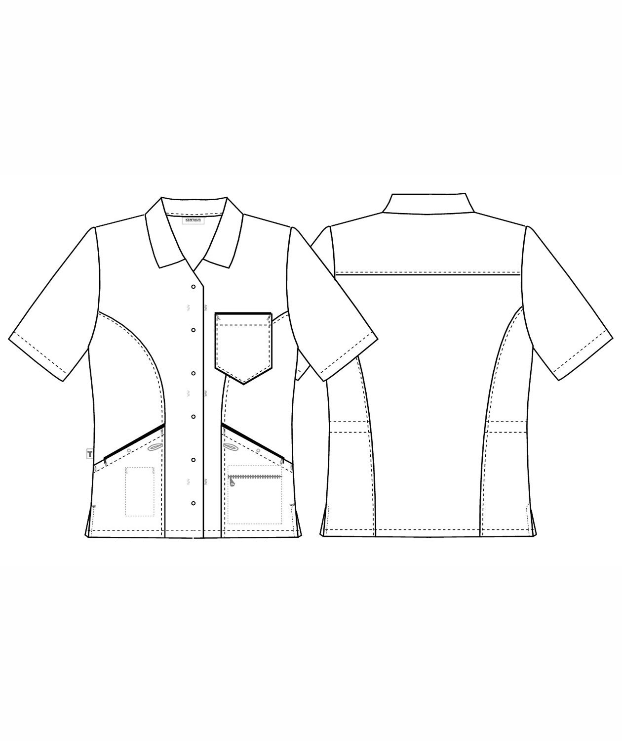 Kentaur short-sleeved women's shirt, Graphite, large image number 1