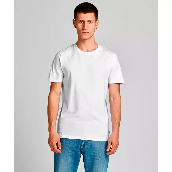 Jack & Jones JJEORGANIC 5-pack T-shirt, Hvit/Svart, large image number 1