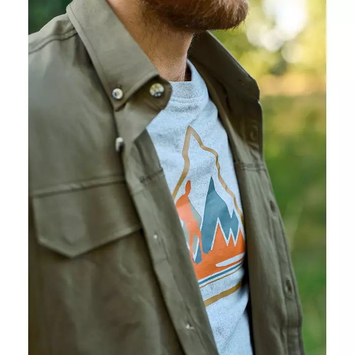 Pinewood Outdoor Trekker T-shirt, Light Grey Melange, large image number 4