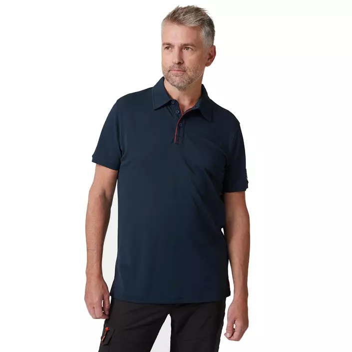 Helly Hansen Kensington Tech polo T-skjorte, Navy, large image number 1
