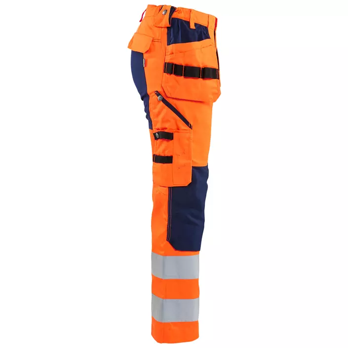 Blåkläder dame håndværkerbukser, Hi-Vis Orange/Marine, large image number 3