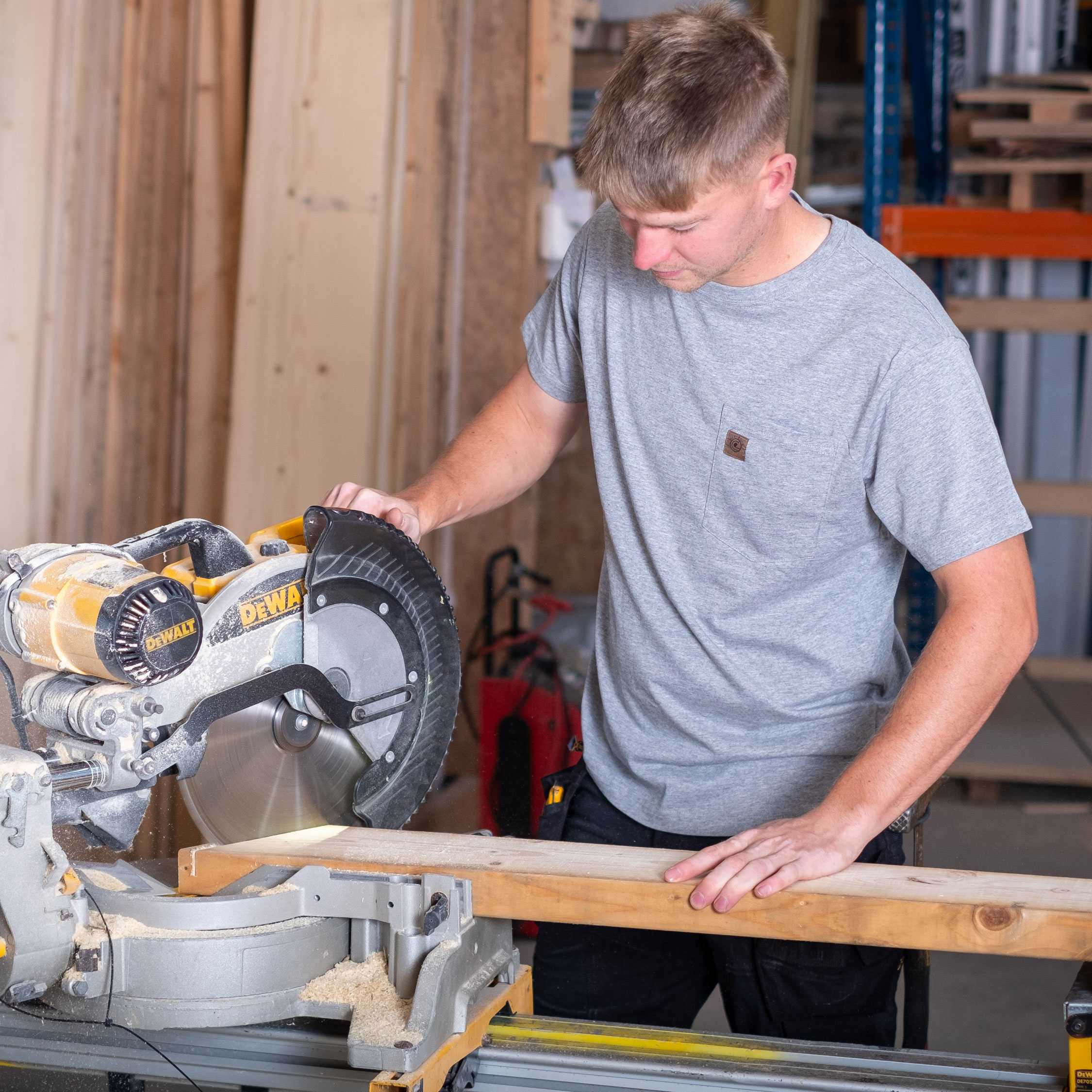 Westborn T-Shirt with chestpocket, Light Grey Melange, large image number 1