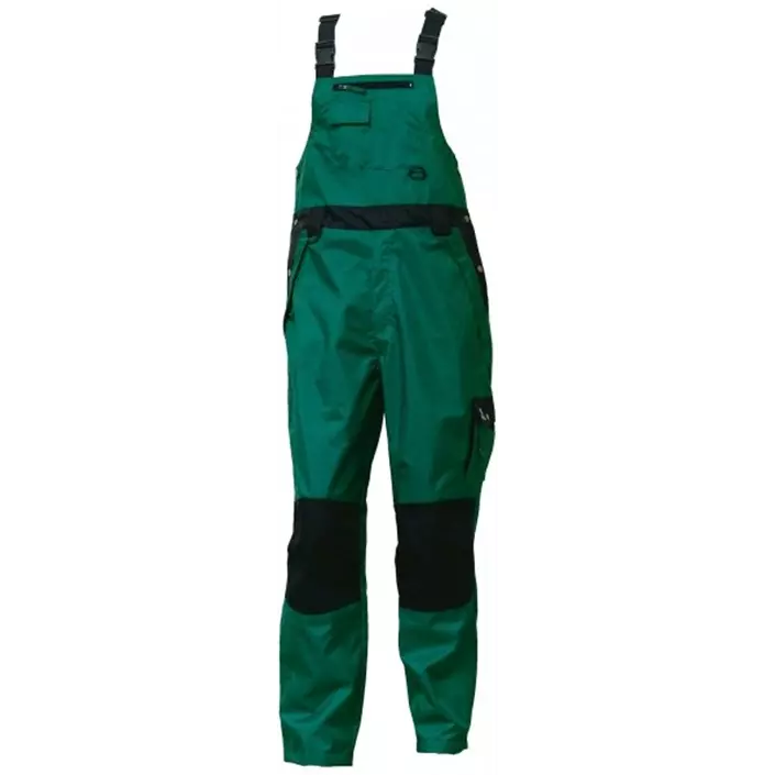 Elka Working Xtreme work bib and brace trousers, Green/Black, large image number 0