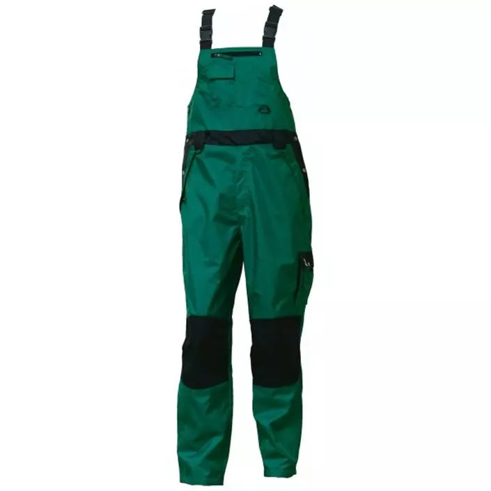 Elka Working Xtreme work bib and brace trousers, Green/Black, large image number 0