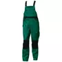 Elka Working Xtreme work bib and brace trousers, Green/Black