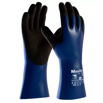 ATG MaxiDry® Plus™ 56-530 Chemikalienschutzhandschuhe, Blau/Schwarz
