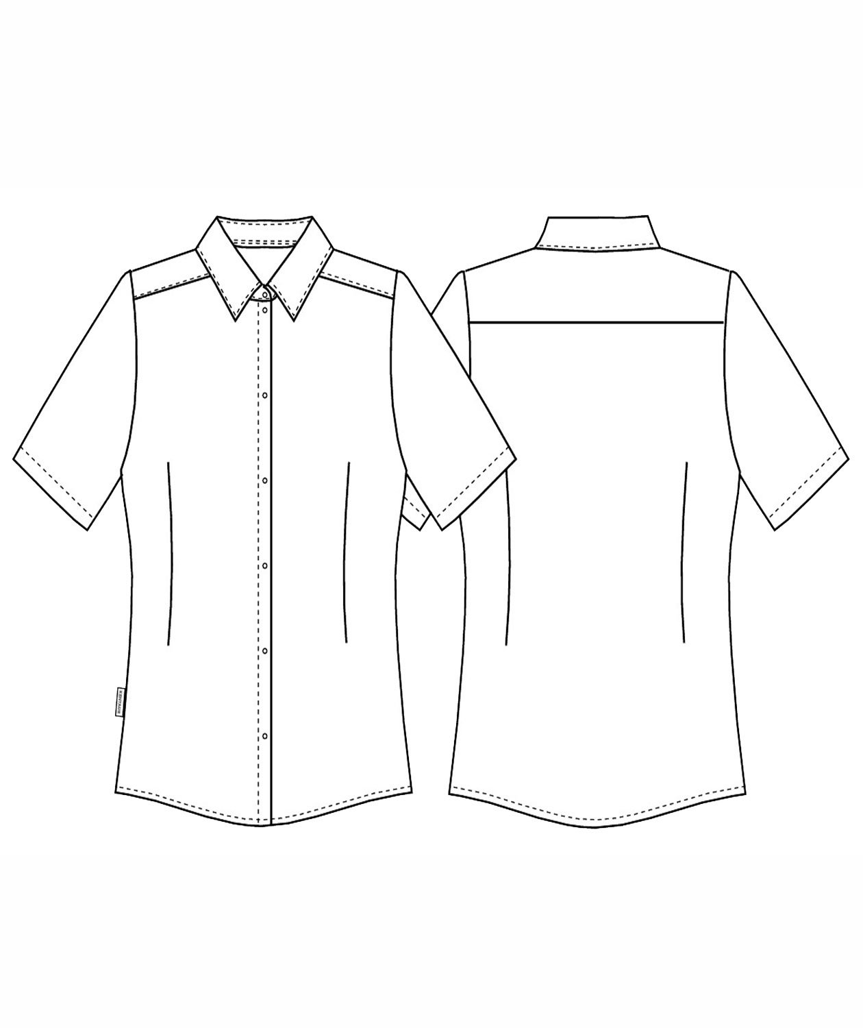 Kentaur modern fit kort&aelig;rmet dameskjorte