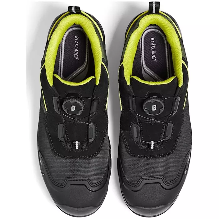 Blåkläder Storm skyddsskor S3, Svart/Varselgul, large image number 2