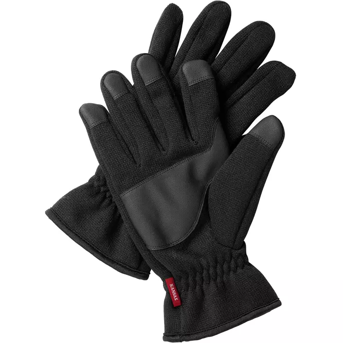 Kansas fleece gloves, Black, large image number 1