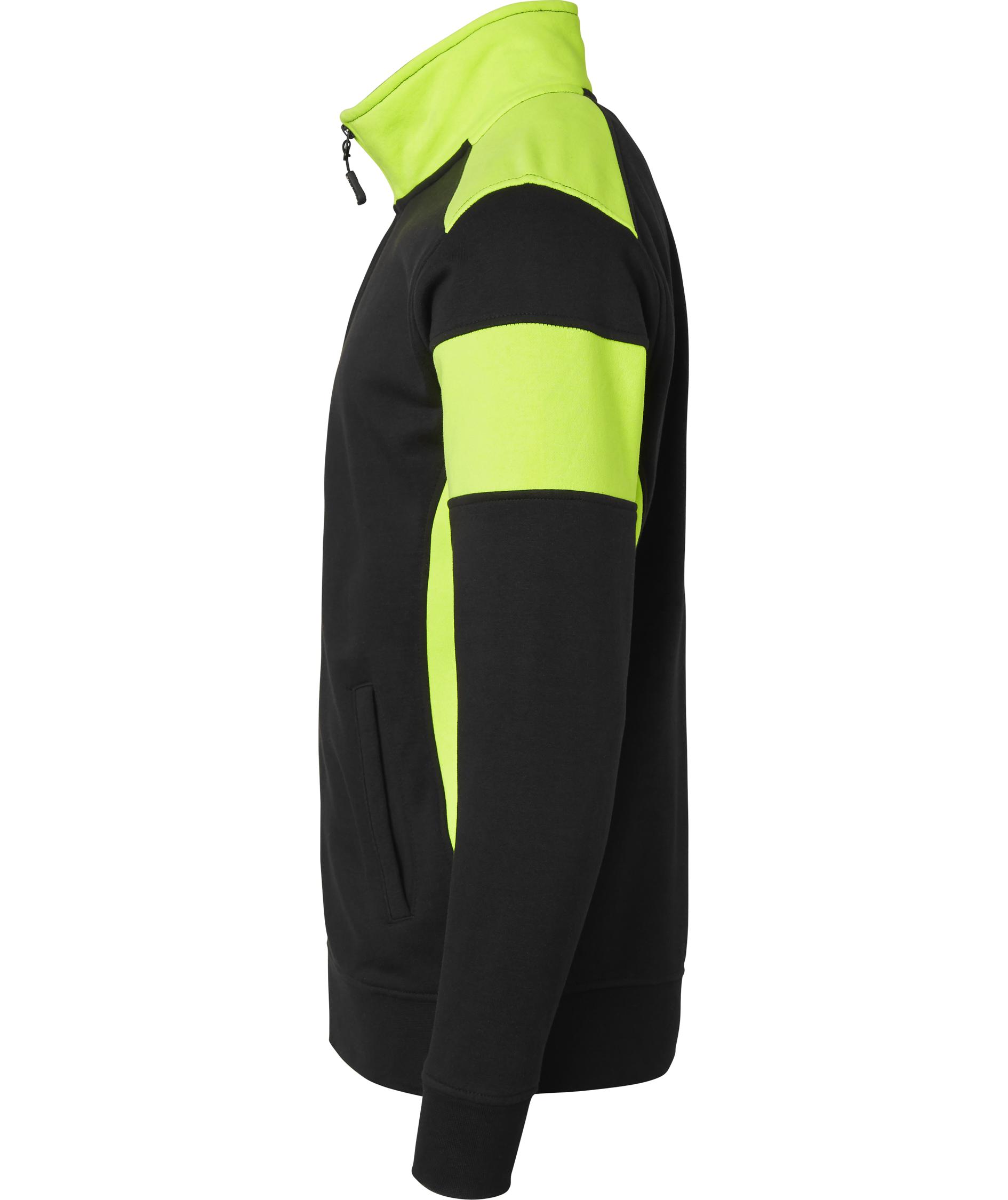 Top Swede cardigan 223, Black/Hi-Vis Yellow, large image number 3