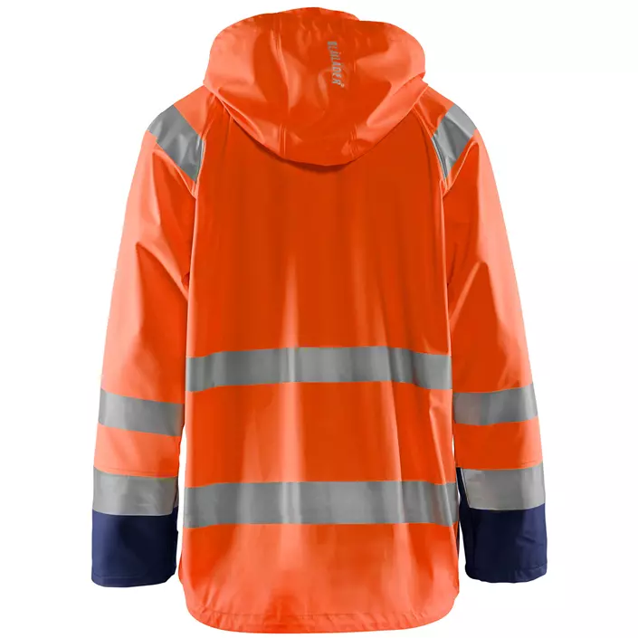Blåkläder regnjacka Level 1, Varsel Orange/Marinblå, large image number 1