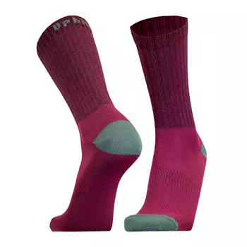 UphillSport Posio socks 2-pack with merino wool, Wine/Ocean