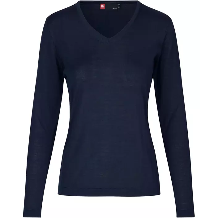 ID women's pullover with merino wool, Marine Blue, large image number 0