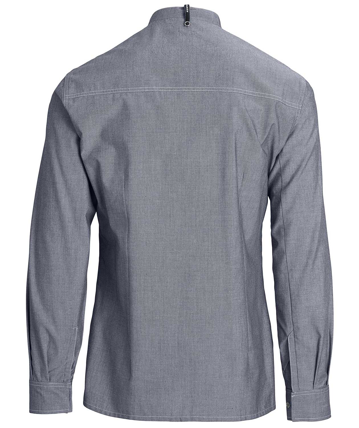 Kentaur modern fit chefs-/service shirt, Chambray Grey