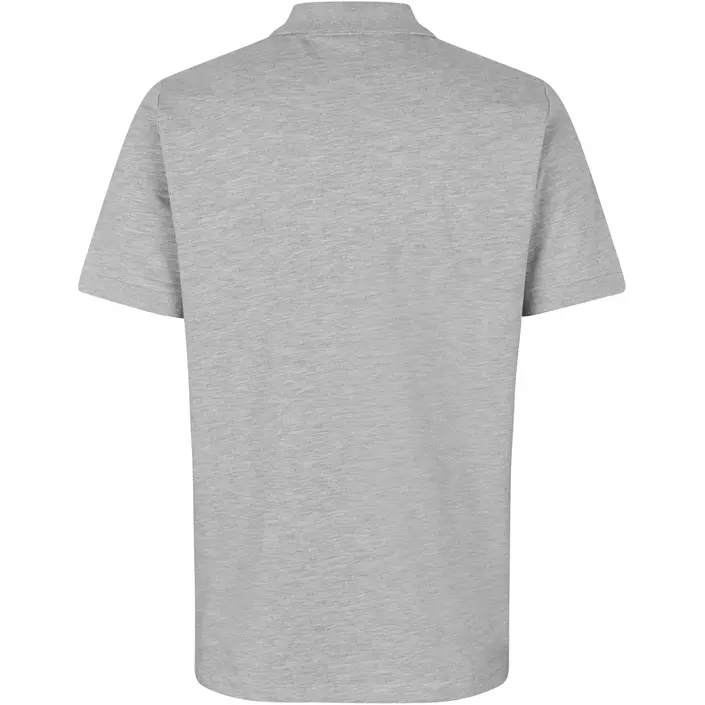 ID økologisk polo T-shirt, Lys grå melange, large image number 1