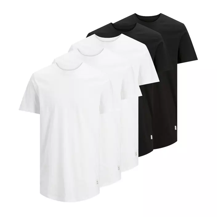 Jack & Jones JACJENS 5-pack T-shirt, White/black, large image number 0