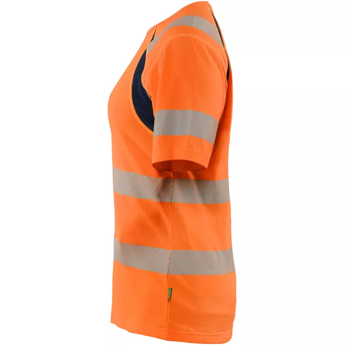 Blåkläder dame T-shirt, Hi-Vis Orange/Marine, large image number 3