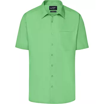 James & Nicholson modern fit short-sleeved shirt, Lime Green