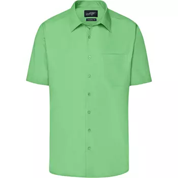 James & Nicholson modern fit kortermet skjorte, Limegrønn