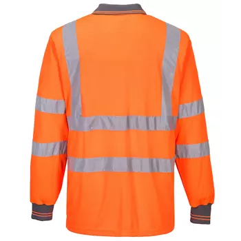 Portwest long-sleeved polo shirt, Hi-vis Orange