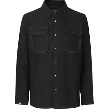 ID Modern fit long-sleeved flannel shirt, Black