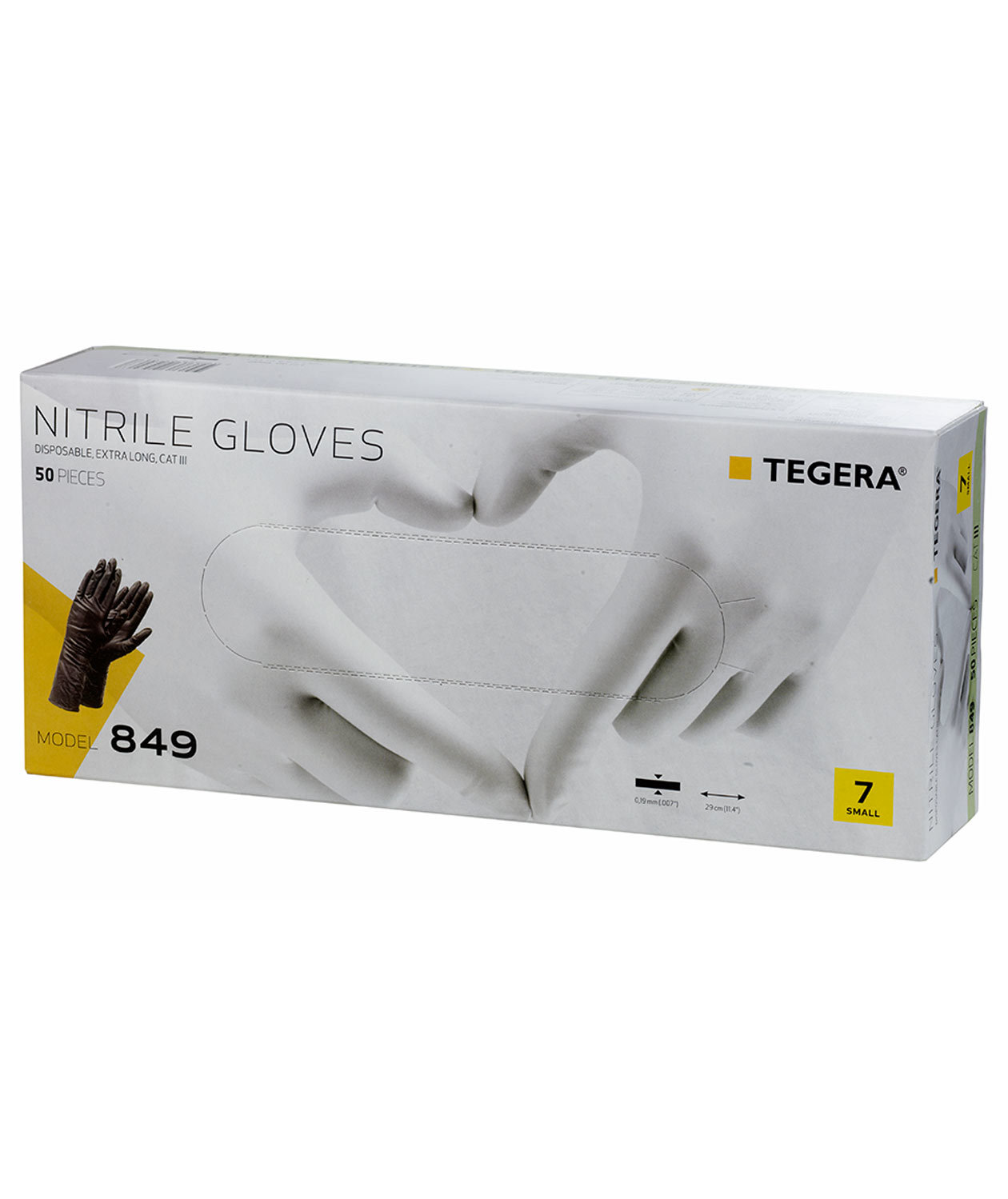 Tegera 849&nbsp;nitrile disposable gloves extra long powder free 50 pcs., Black, large image number 2