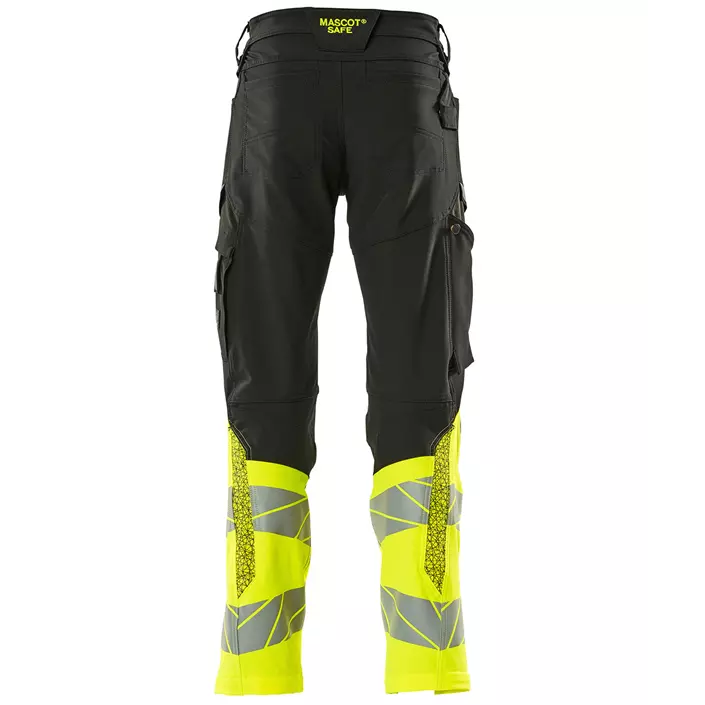 Mascot Accelerate Safe work trousers full stretch, Black/Hi-Vis Yellow, large image number 1