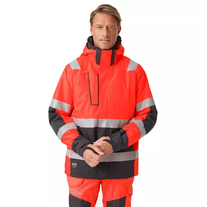 Helly Hansen Alna 2.0 winter jacket, Hi-vis red/charcoal, large image number 1