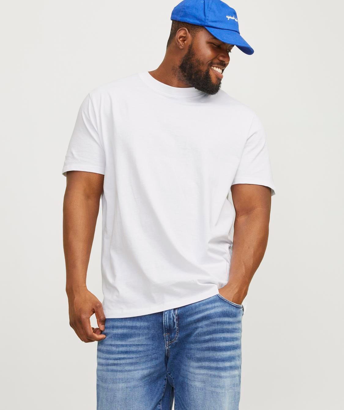 Jack & Jones Plus JJEBRADLEY T-shirt, White , large image number 1