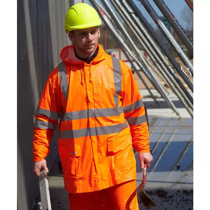 Lyngsøe PU regntøj sæt, Hi-vis Orange, large image number 1