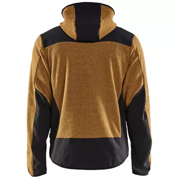 Blåkläder softshell strikket jakke, Honning gul/Svart
