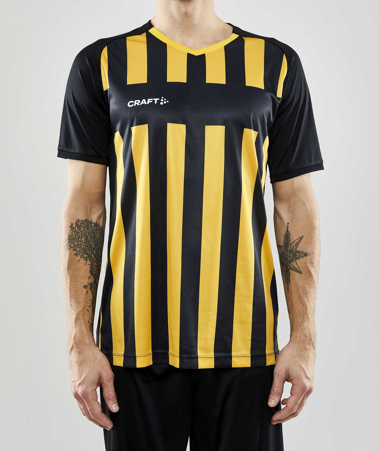 Craft Progress 2.0 Stripe Jersey T-shirt, Sweden Yellow/Svart, large image number 1